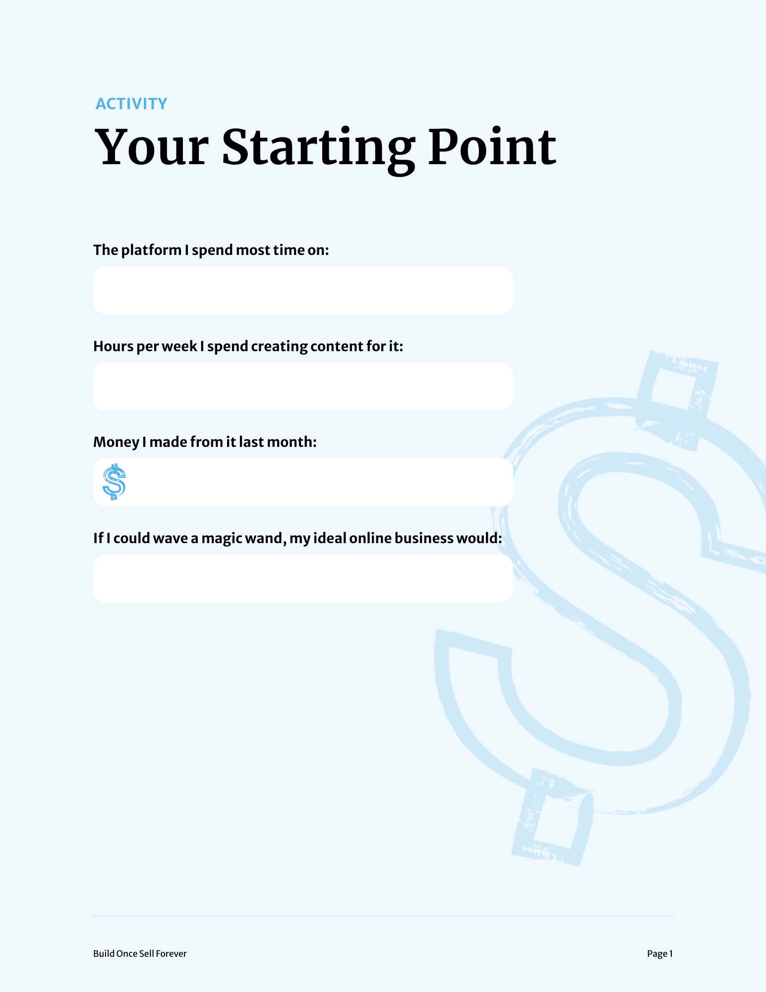 Build Once, Own Forever interior page &mdash; platform critique